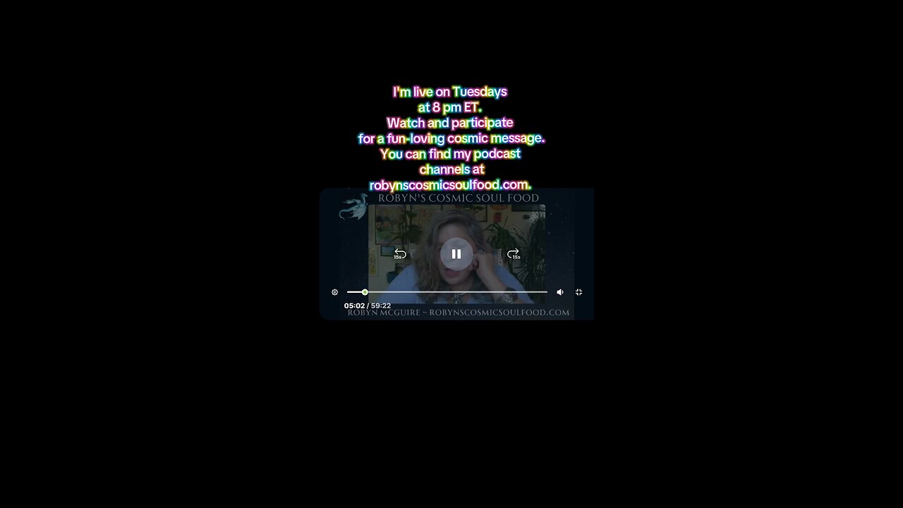 Robyn's cosmic soul food show clip.