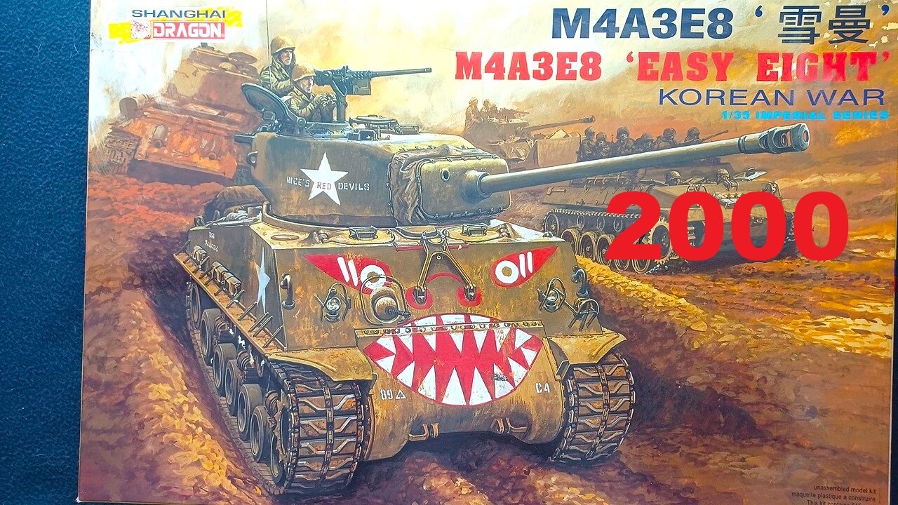 SHANGHAI DRAGON, M4A3E8 'EASY EIGHT' KOREAN WAR, 1/35 IMPERIAL SERIES, 6811, 2000