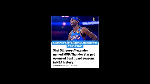 Congrats Shai Gilgeous-Alexander!! #MVP