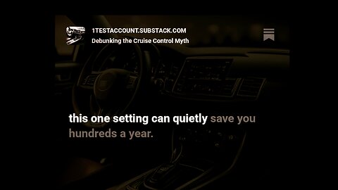 Debunking the Cruise Control Myth [Substack Article]