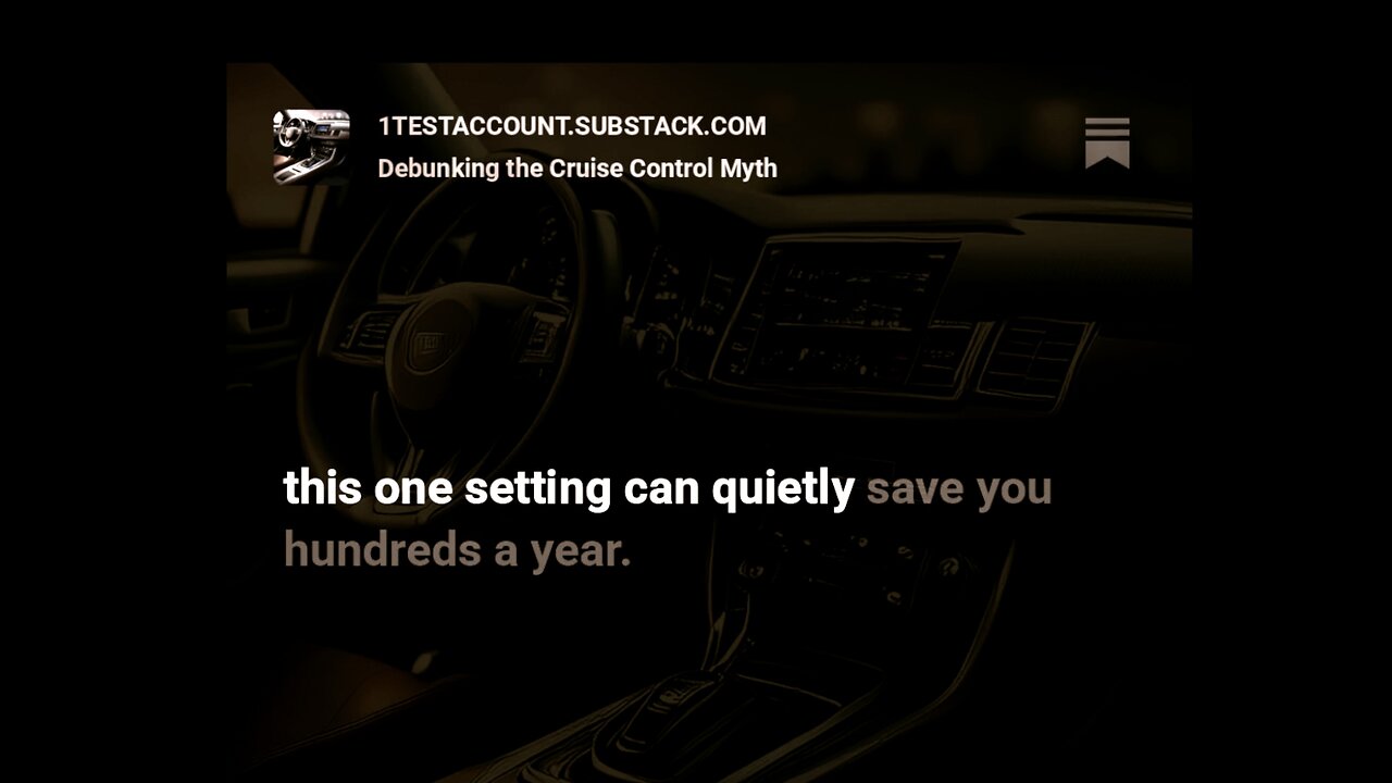 Debunking the Cruise Control Myth [Substack Article]
