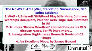 Liberty Conspiracy LIVE 8-4-25 Starvation Gaza Johnson Smiles, Tariff Costs Explode, Jobs Stats