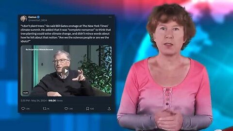 "Bill Gates Questions Our Wisdom in Tree Planting: Sabine Hossenfelder Explores, June 6, 2024"