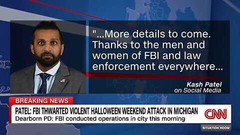 FBI director says ‘potential terrorist attack’ over Halloween weekend was averted