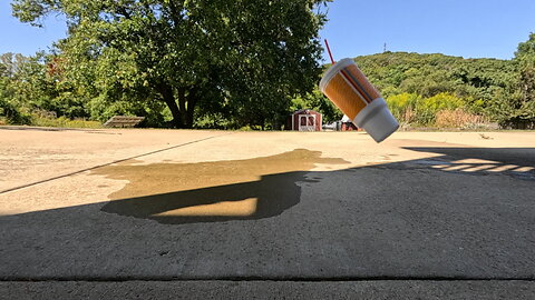 Slow Motion Styrofoam Cup Drop