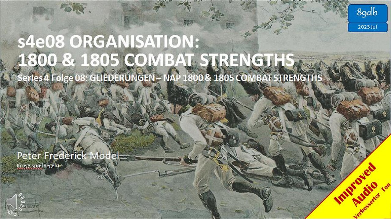s4e08 ORGANISATION: 1800 & 1805 COMBAT STRENGTHS