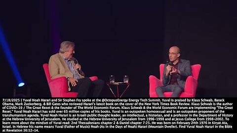 Yuval Noah Harari | "People Are Losing Trust In Human Made Money. But, They Shift the Trust to Cryptocurrencies and an Algorithm-Based Money." - Harari (7/18/2025) + "Money Is a Database." - Elon Musk (4/15/2022)