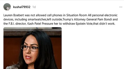 AMERICA FIRST PATRIOT LAUREN BOEBERT WAS PRESSURED TO WITHDRAW EPSTEIN VOTE BY BONDI AND PATEL, SHE STOOD FIRM!