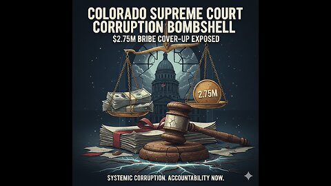Colorado Supreme Court Corruption Bombshell – $2.75M Bribe Cover-Up Exposed