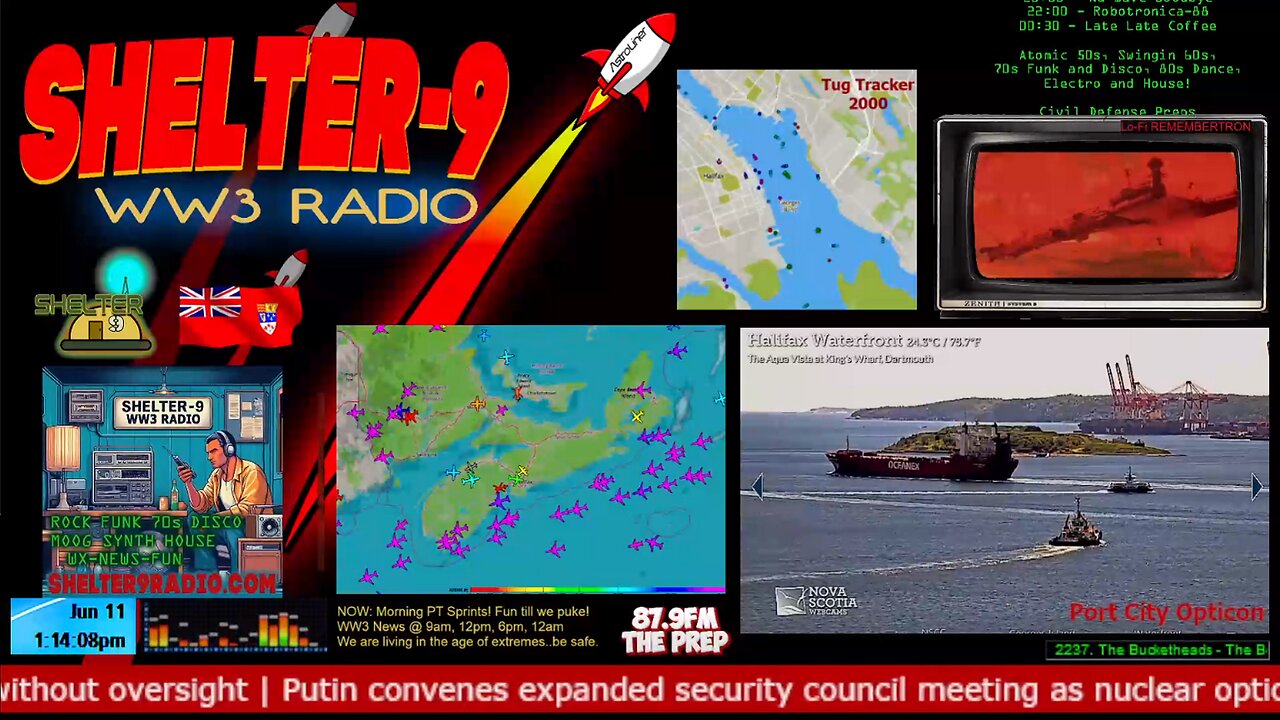 LIVE 24/7 Music/Wx/Prepping/WW3-News