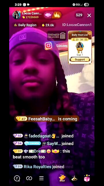 LoozeCannon at the studio with jaheim on bigolive