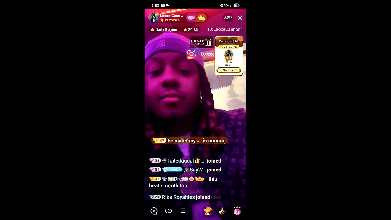 LoozeCannon at the studio with jaheim on bigolive