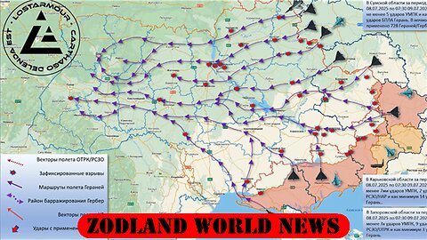 ►🚨▶⚡️🇺🇦⚔️🇷🇺 Animated Diagram of Strikes on the Territory of Ukraine | July 8-9 2025