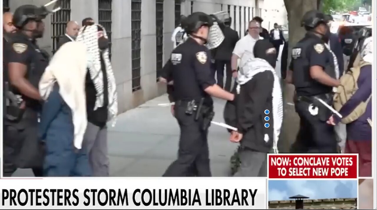 CHAOS AT COLUMBIA- ANTI-ISRAEL PROTESTERS ARRESTED AFTER STORMING LIBRARY