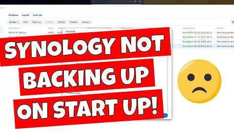 How To Fix Synology Active Backup For Business Not Backing Up From Startup Triggered Event