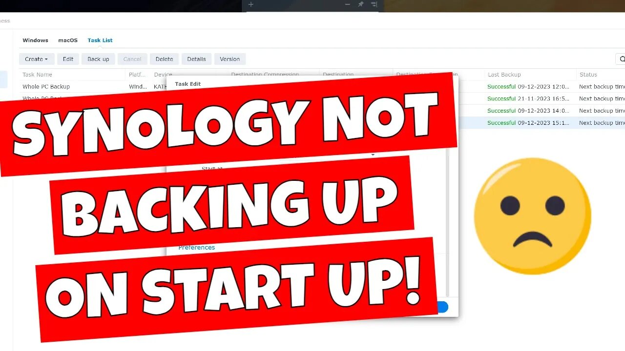 How To Fix Synology Active Backup For Business Not Backing Up From Startup Triggered Event