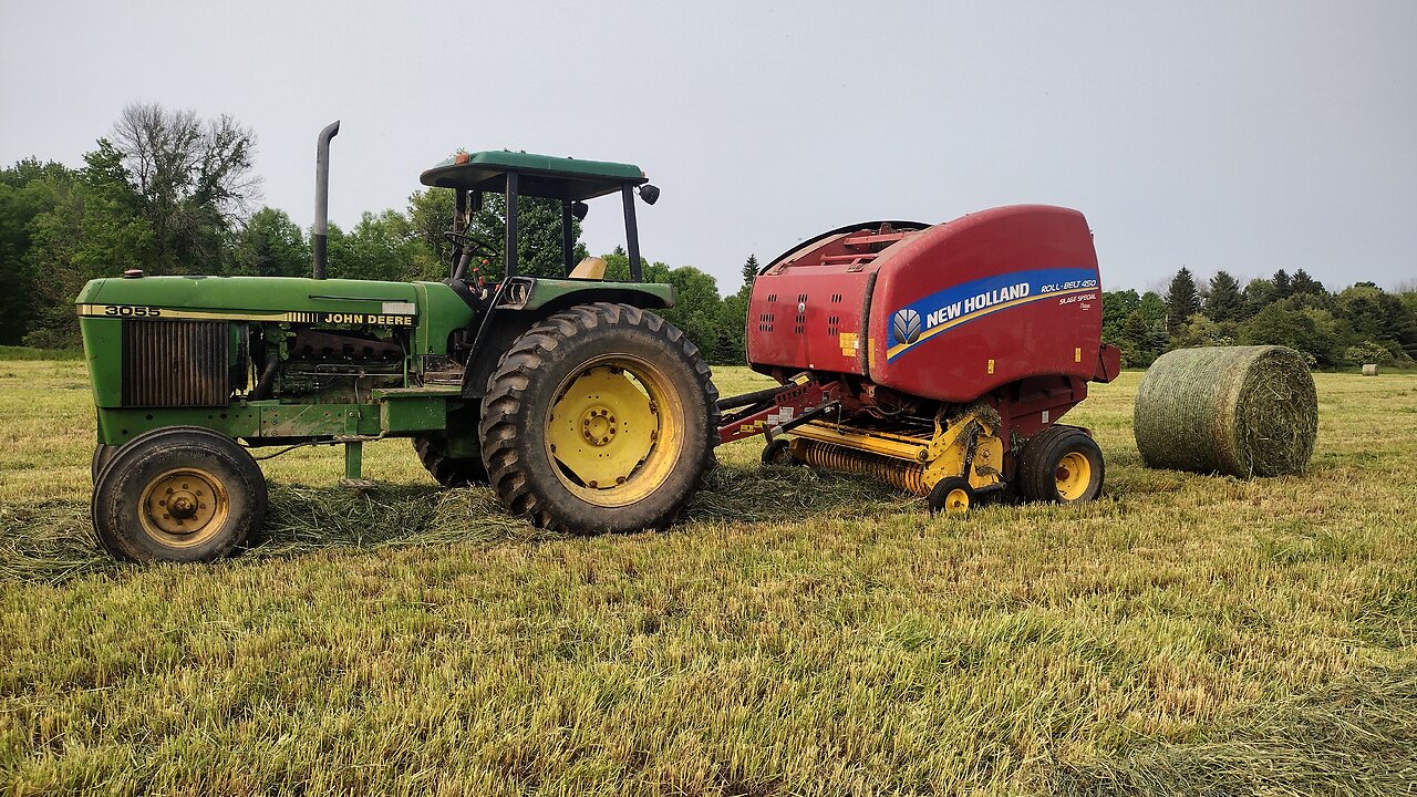 Baling hay