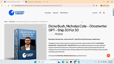 (CoursesLibrary.com)Dicke Bush, Nicholas Cole - Ghostwriter GPT - Ship 30 For 30
