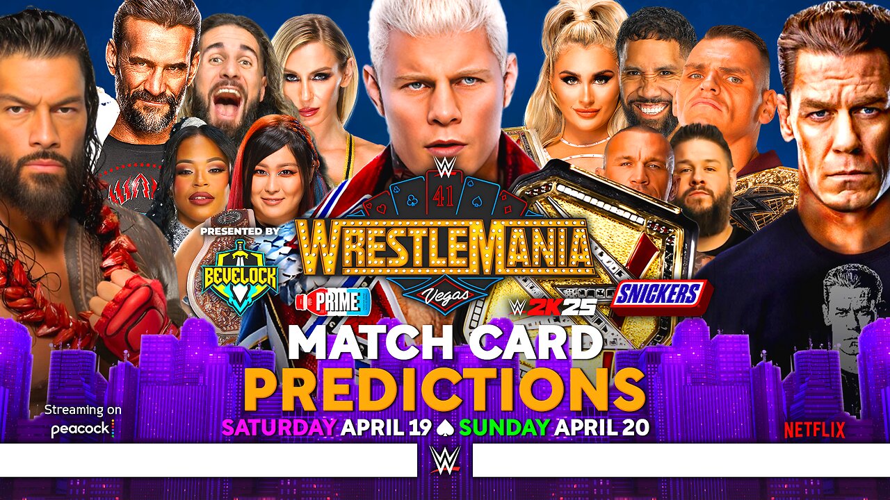 WWE WrestleMania 41 - Match Card Predictions [v5] | Bevelock