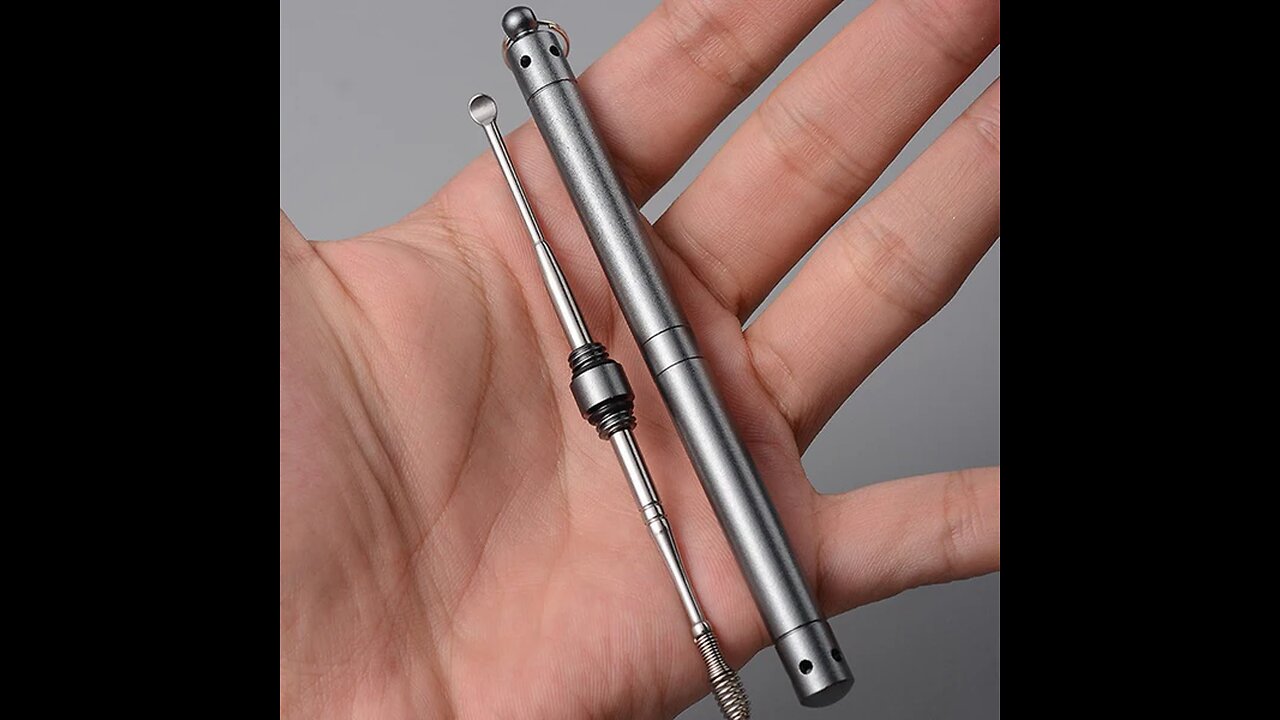 Portable Double-Ended Stainless Steel Ear Pick, with Toothpick_Fruit Fork
