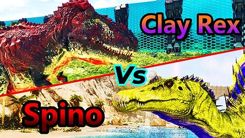 ClayRex Vs Spino\ClayTrike\Acro | Ark survival ascended | Ark Mods | Ark Battles | Gameplay