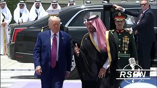 WATCH: President Trump and Mohammed bin Salman arrive at the Saudi Royal Court in Riyadh. - 5/13/25