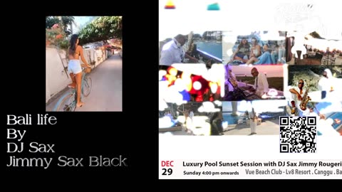 Chill Saxophone Music 24/7 DJ Sax Jimmy Sax Black Live from Bali Luxury Life Weddings Events Travel