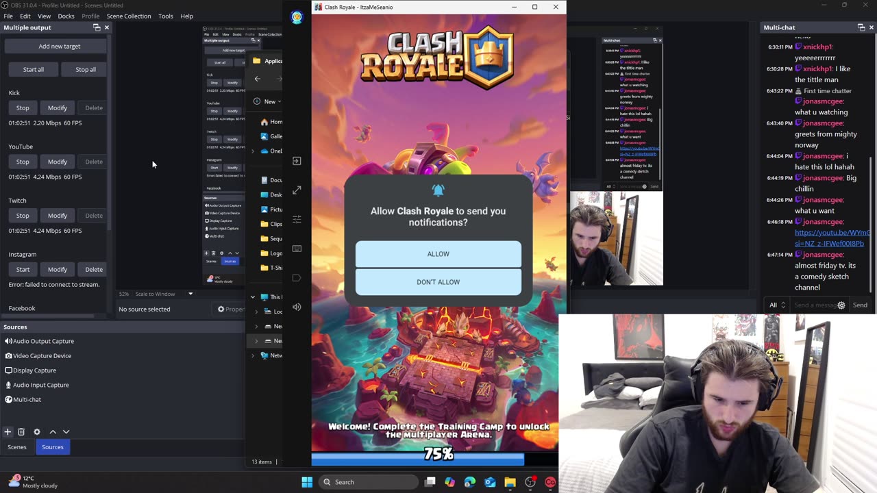YouTube Reactions then Clash Royale