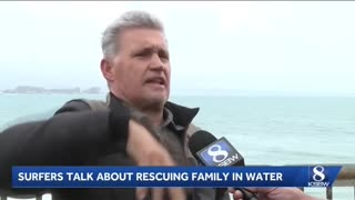 California surfers jump into action despite massive waves after a boat
