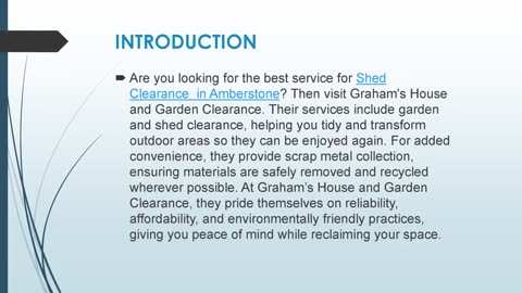 Best Shed Clearance in Amberstone