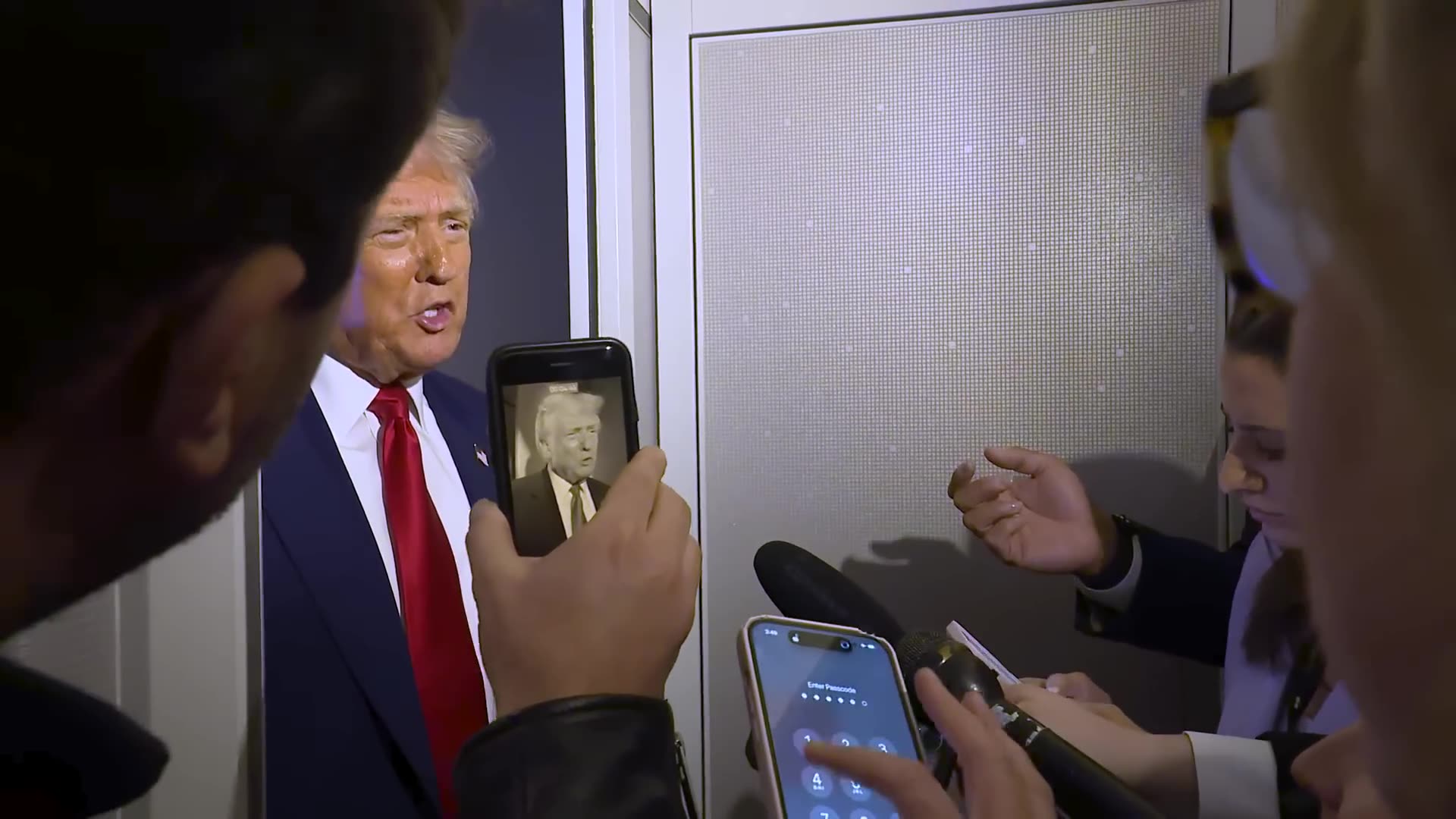 President Trump Gaggles with Press On Air Force One, Apr. 3, 2025
