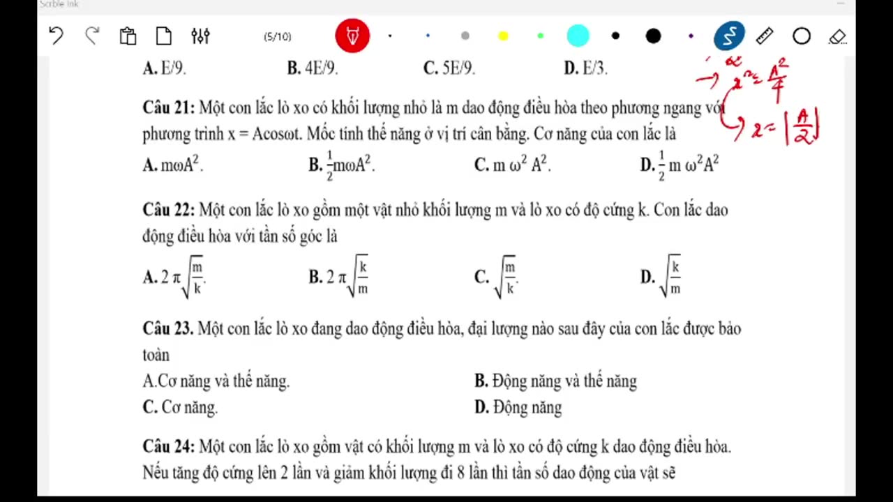Buổi 4 - ôn tập dao động cơ (p1)