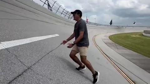Most people don't realize just how steep a Nascar track is