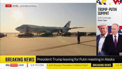 NOW - Trump leaves Washington for Putin meeting in Alaska.