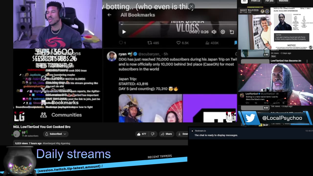 DDG vs. LTG reaction stream