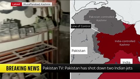 Pakistan state TV says two Indian jets have been shot down India-Pakistan conflict