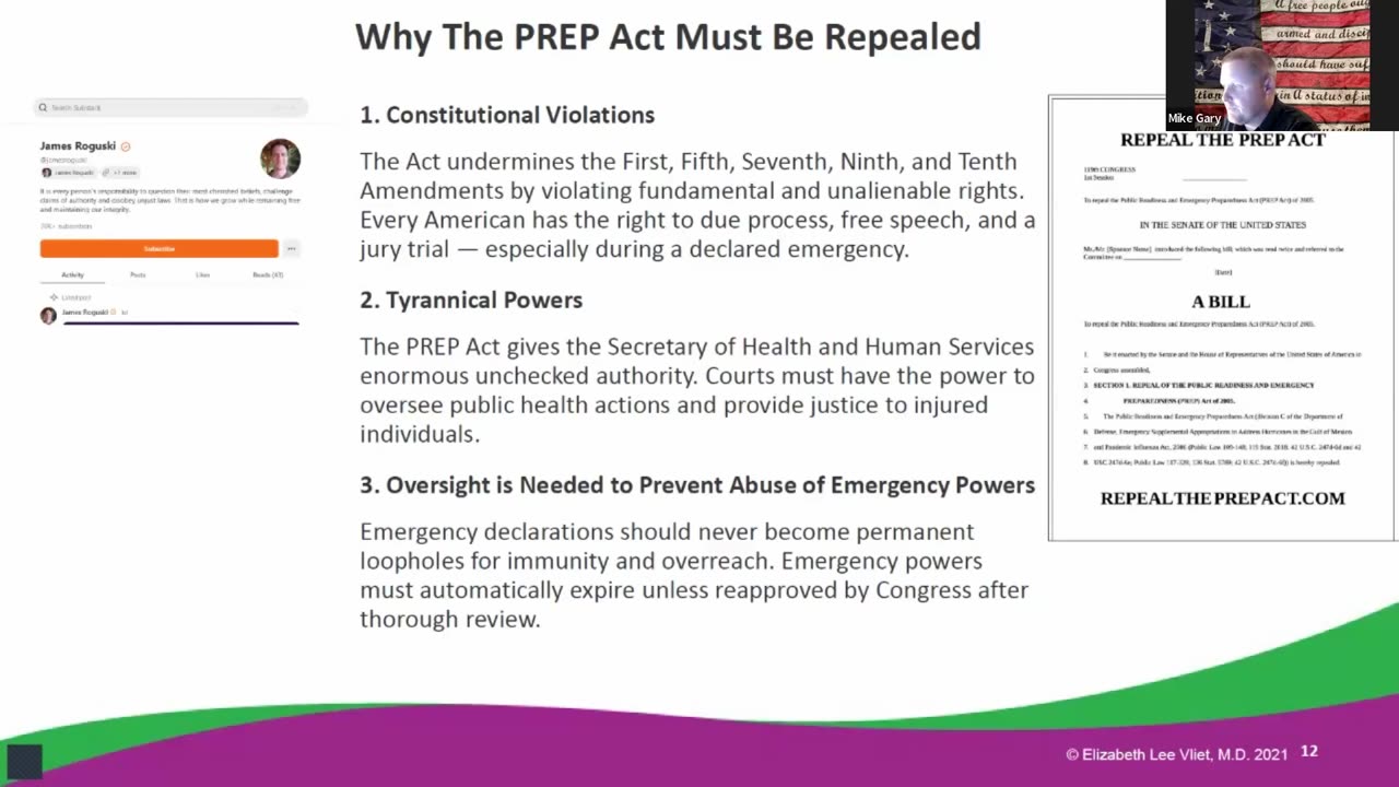 FAITH Over Fear May 20, 2025 PREP ACT - Threat to Medical Freedom