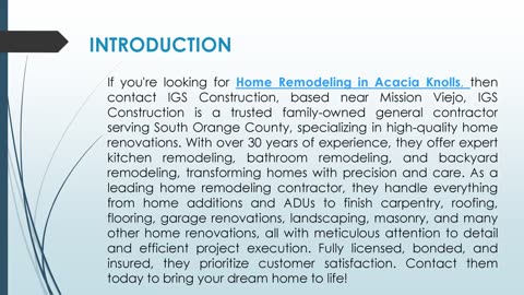If you're looking for Home Remodeling in Acacia Knolls