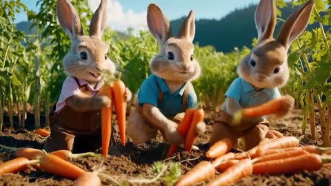 The Fishing Bunny: Bunny's River Adventurel Ai bunny story | Ai animal videos