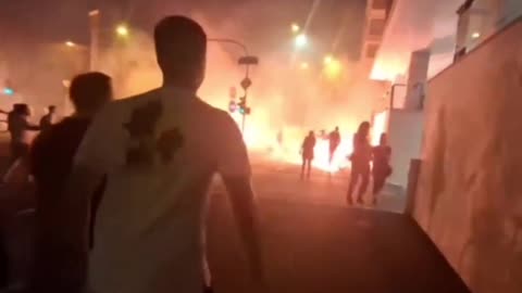 NOW - Violent clashes in multiple Serbian cities.1