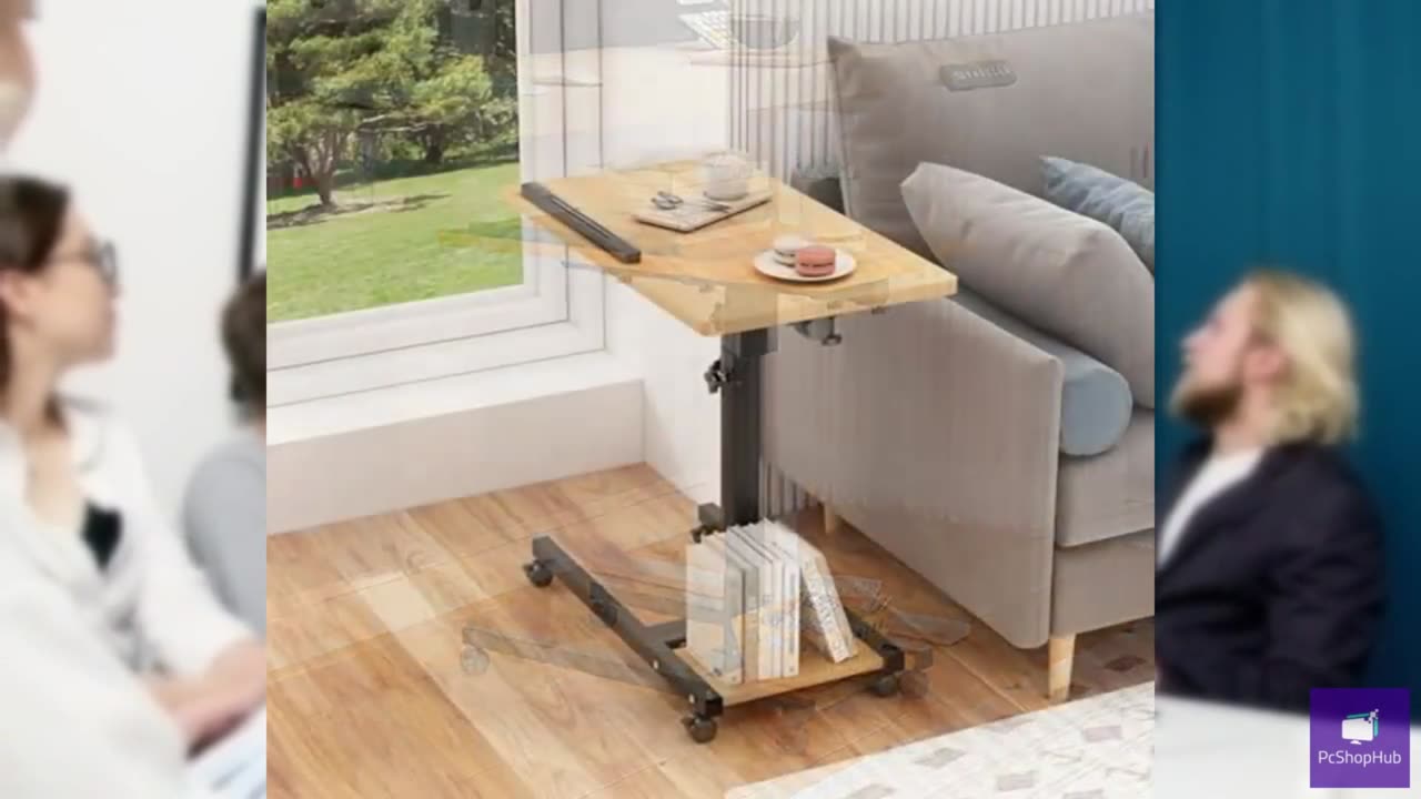 Furist Mobile Adjustable Height Laptop Stand PC Computer Portable Notebook Swive