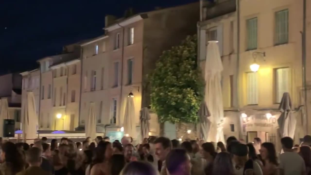 A regular summer night in a city in France, unlike presented in the american media