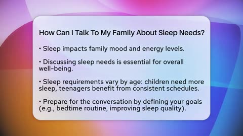 How Can I Talk To My Family About Sleep Needs_ - Better Family Relationships