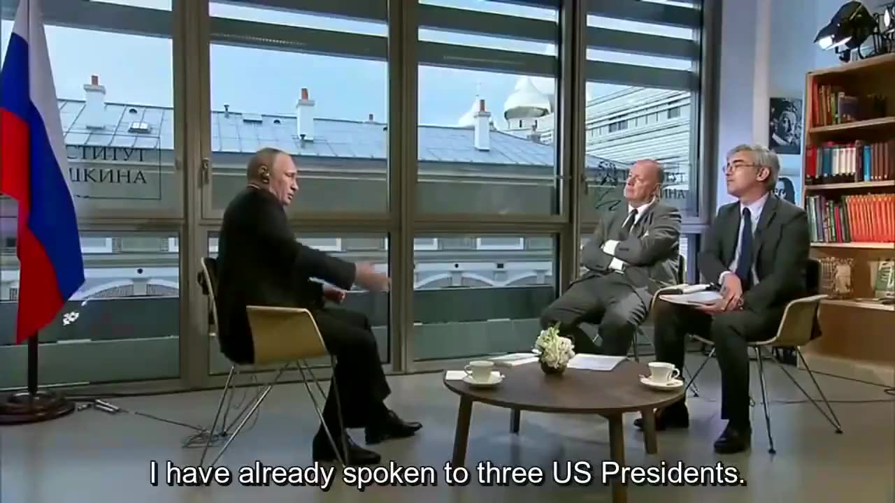 Vladimir Putin says Trump is controlled by the deep state