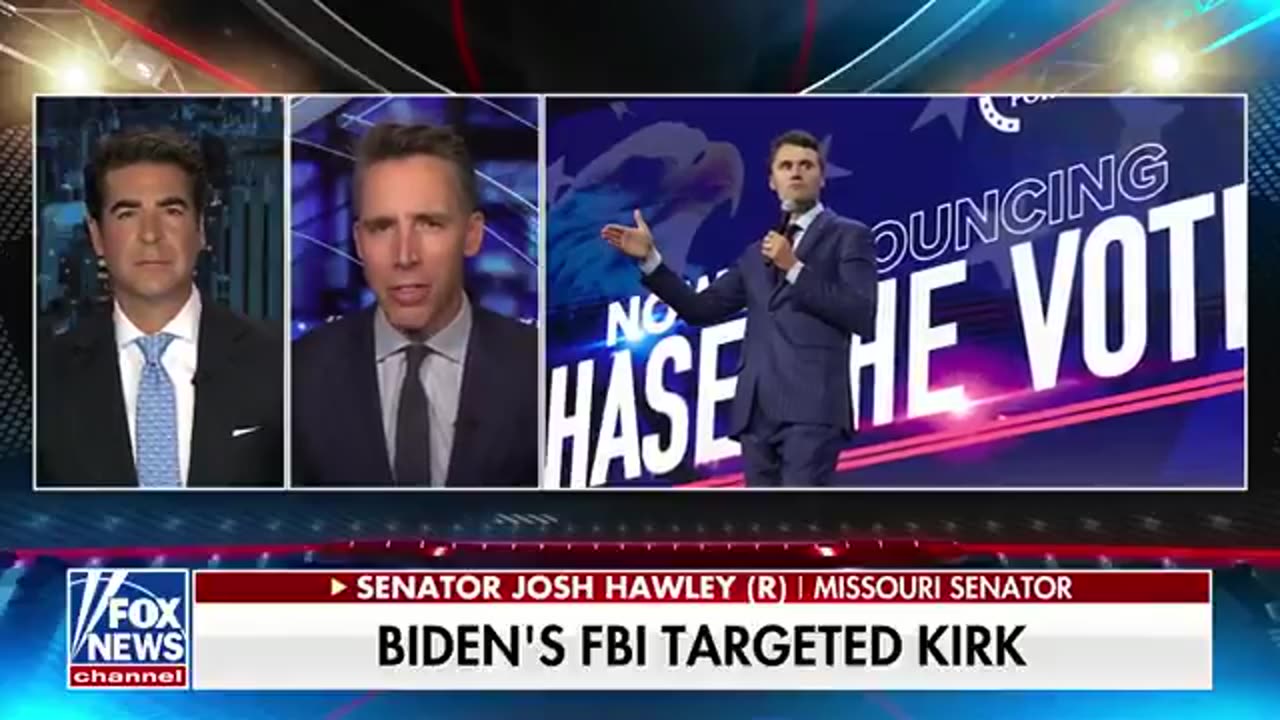 Missouri Senator Josh Hawley CONFIRMS Biden’s FBI was "INTIMIDATING" Charlie Kirk.
