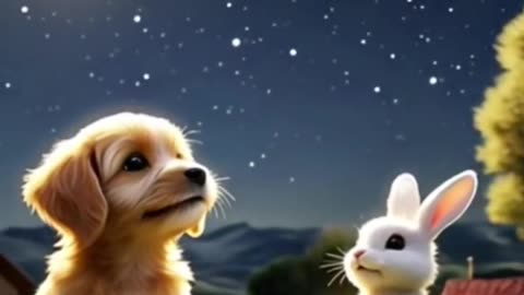 Rabbit saves a poor dog falling from mountain