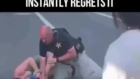 Protesting woman gets slapped by cop 🤪