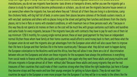 The truth of the European immigrants polices