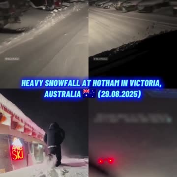 🚨Heavy snowfall at Hotham in Victoria, Australia 🇦🇺 (29.08.2025)