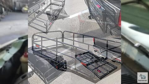 OKLEAD 500 Lbs Heavy Duty Hitch Mount Cargo Carrier 60" x 24" x 14.4" Folding C